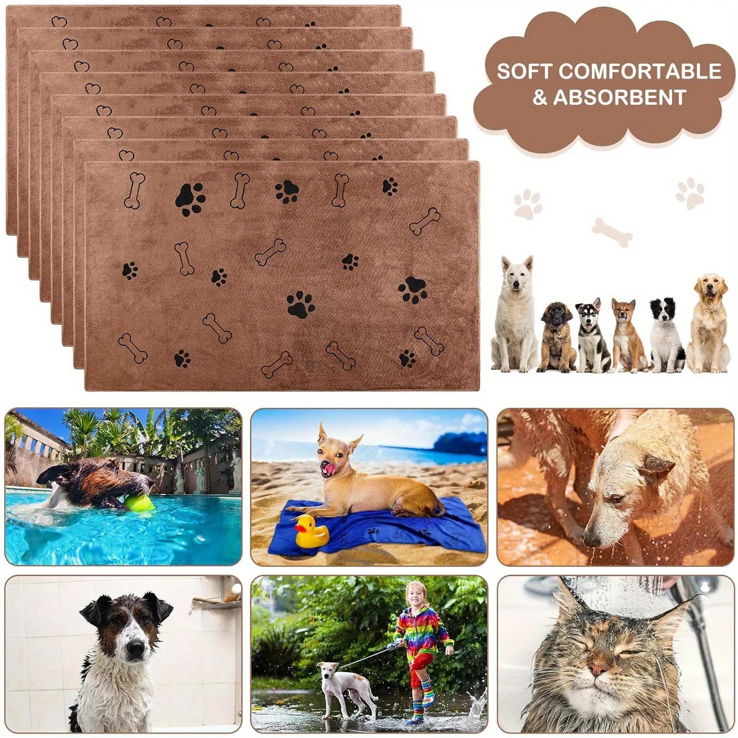 Dog Drying Towel – Quick-Dry Bath & Travel Towel