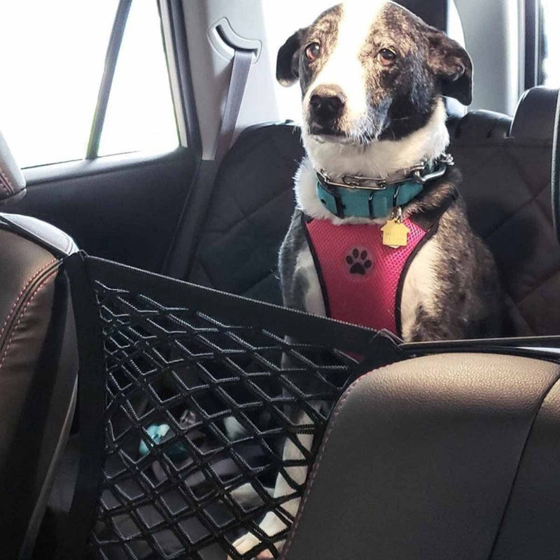 Dog Car Backseat Mesh Barrier – Stretchable Divider